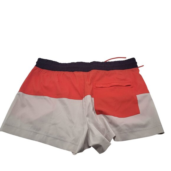 ATHLETA Oahu Colorblock Shorts Womens SZ 16 Orange Blue Summer Beach Athleisure - Picture 2 of 10